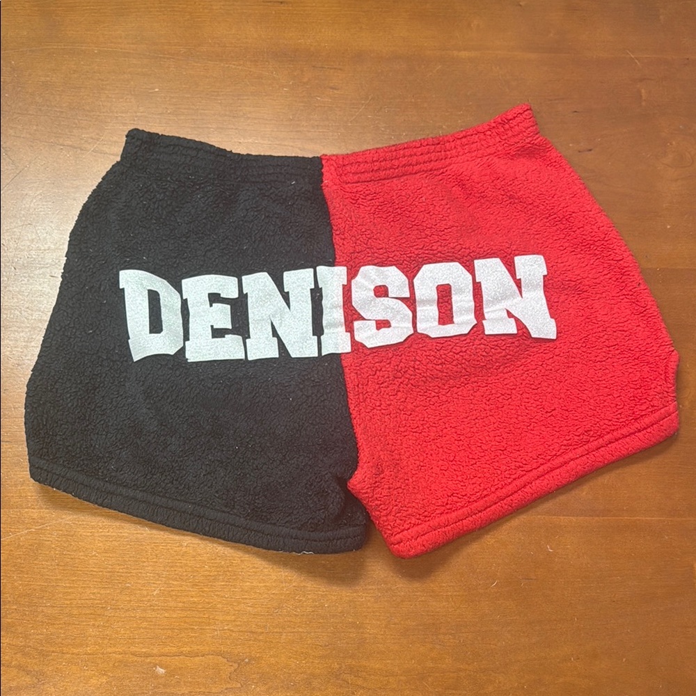 DO NOT PURCHASE Denison Women's Black and Red Shorts